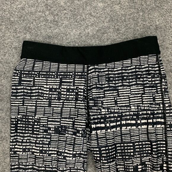 Nike Just Do It Legging Womens M Medium Black White Dri Fit Cropped Drawstring - Picture 4 of 12